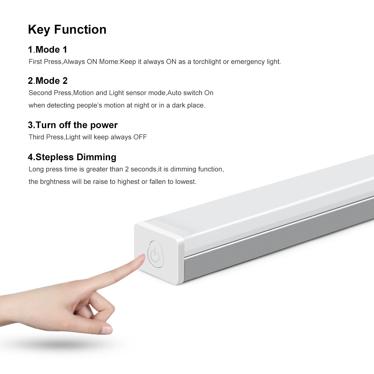 15cm- 30cm- 50cm Led Closet Light Motion Sensor USB Bar Lamp Under Cabinet Lighting Rechargeable Battery Power Desk Stairs Decor