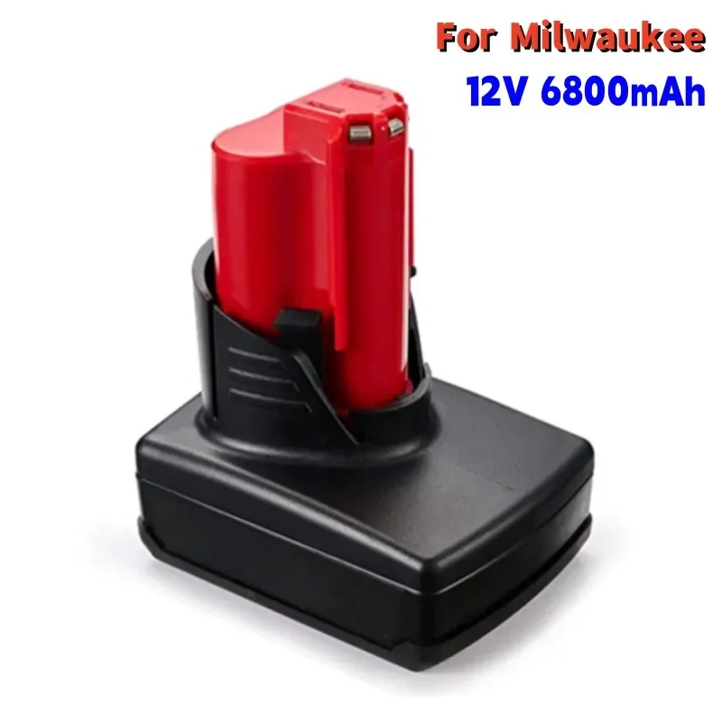 12V 6.8Ah Replacement Battery for Milwaukee M12 Lithium-Ion 48-11-2410  XC 48-11-2420 48-11-2411 48-11-2401 48-11-2402 12 Volt