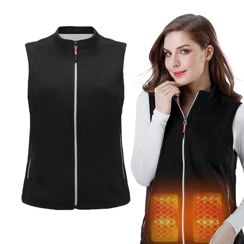 USB Rechargeable Heating Jacket for Men and Women, 5 Zones Heated Vest, Electric Heated Waistcoat, Lightweight Jacket, M-2XL