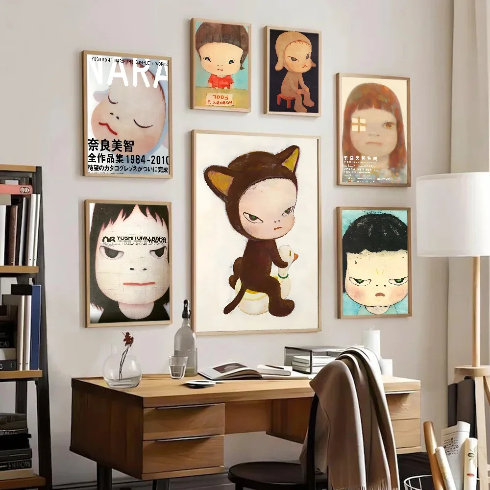 Yoshitomo Nara Dream Doll Vintage Posters Sticky Whitepaper Prints Posters Artwork Posters Wall Stickers