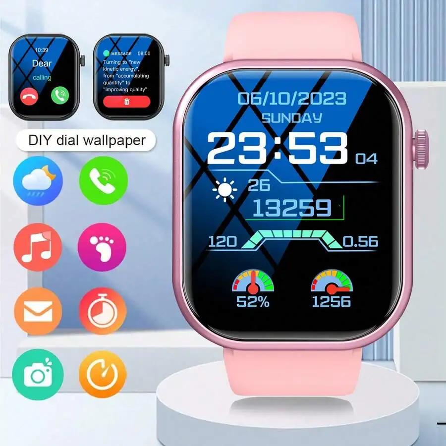 Smart Watch, Wireless Calling /Dial, Multi -Sport Mode, Calling Reminder And Rejection,Information Reminder,SMS Reminder,For