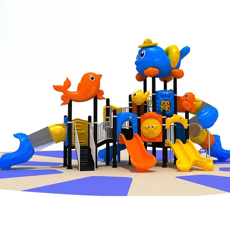 Children's Playground Plastic Metal Steel Vinyl Slides Swing and Slide Set Park for Children Schools Kindergarten Residential