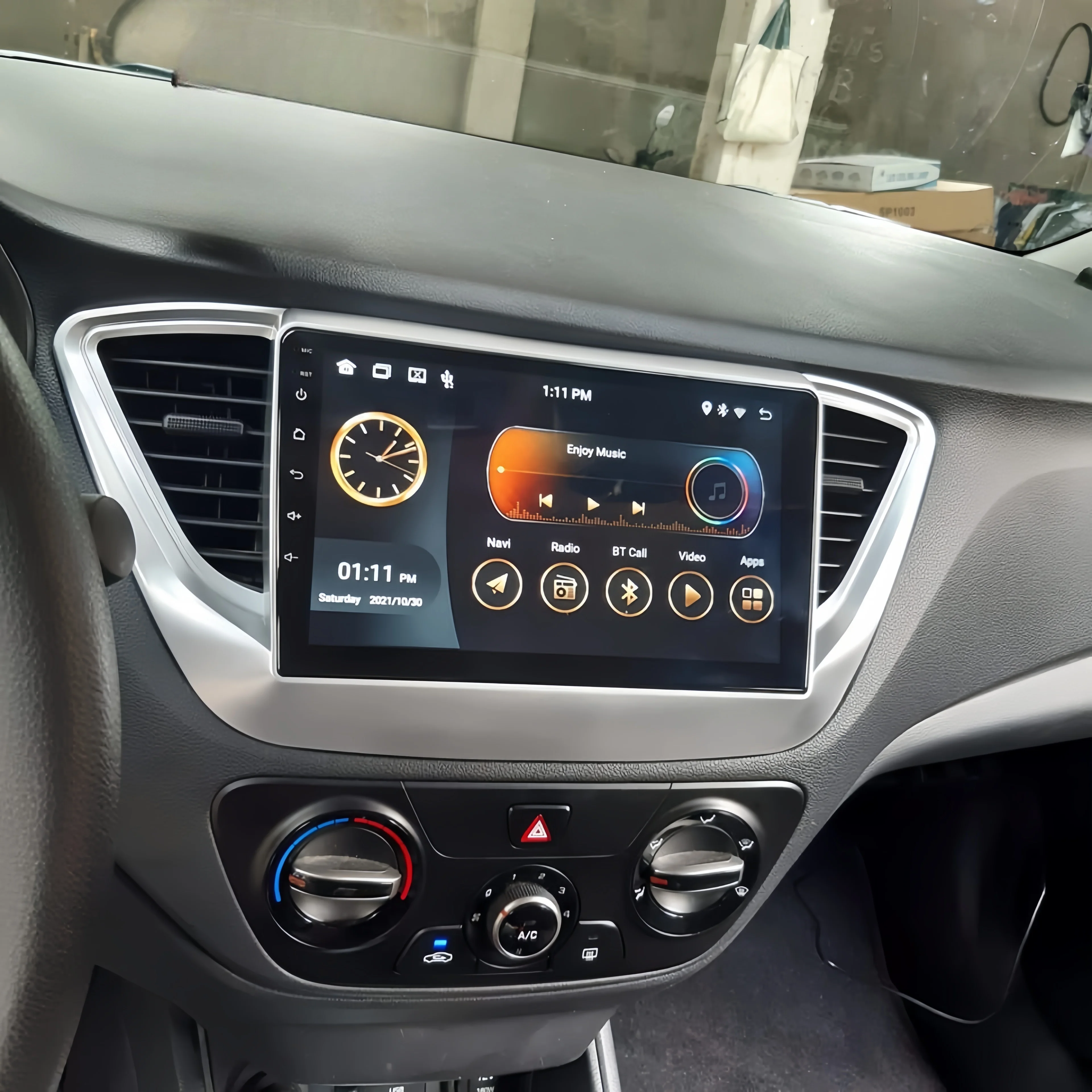 Автомобильный радиоприемник 8G + 128G Android 14 для Hyundai Solaris Verna Accent 2017 2018 2019 2020, GPS-навигация, мультимедийный DVD-плеер, головное устройство