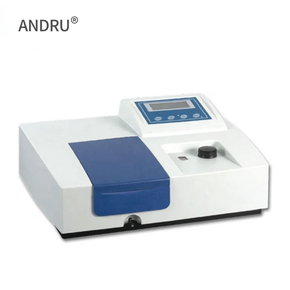 Laboratory 200-1000nm 2nm standard spectrophotometer 5-50mm cuvette visible 