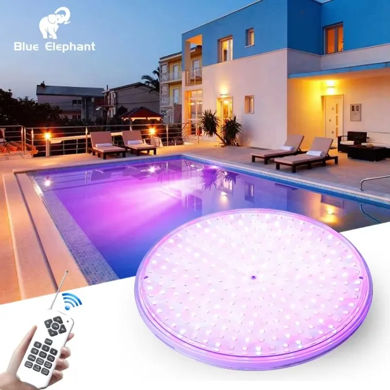 ABS Par56 Led المصباح الكهربي 12V Ip68 مقاوم للماء Rgb الملونة تحت الماء ضوء حمام السباحة