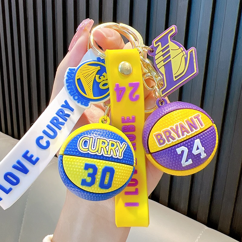 Porte-clés de basket-ball Mini Star simulé, Kobe Curry, théâtre James, pendentif de basket-ball, accessoires de bagage, cadeaux de fête souvenirs