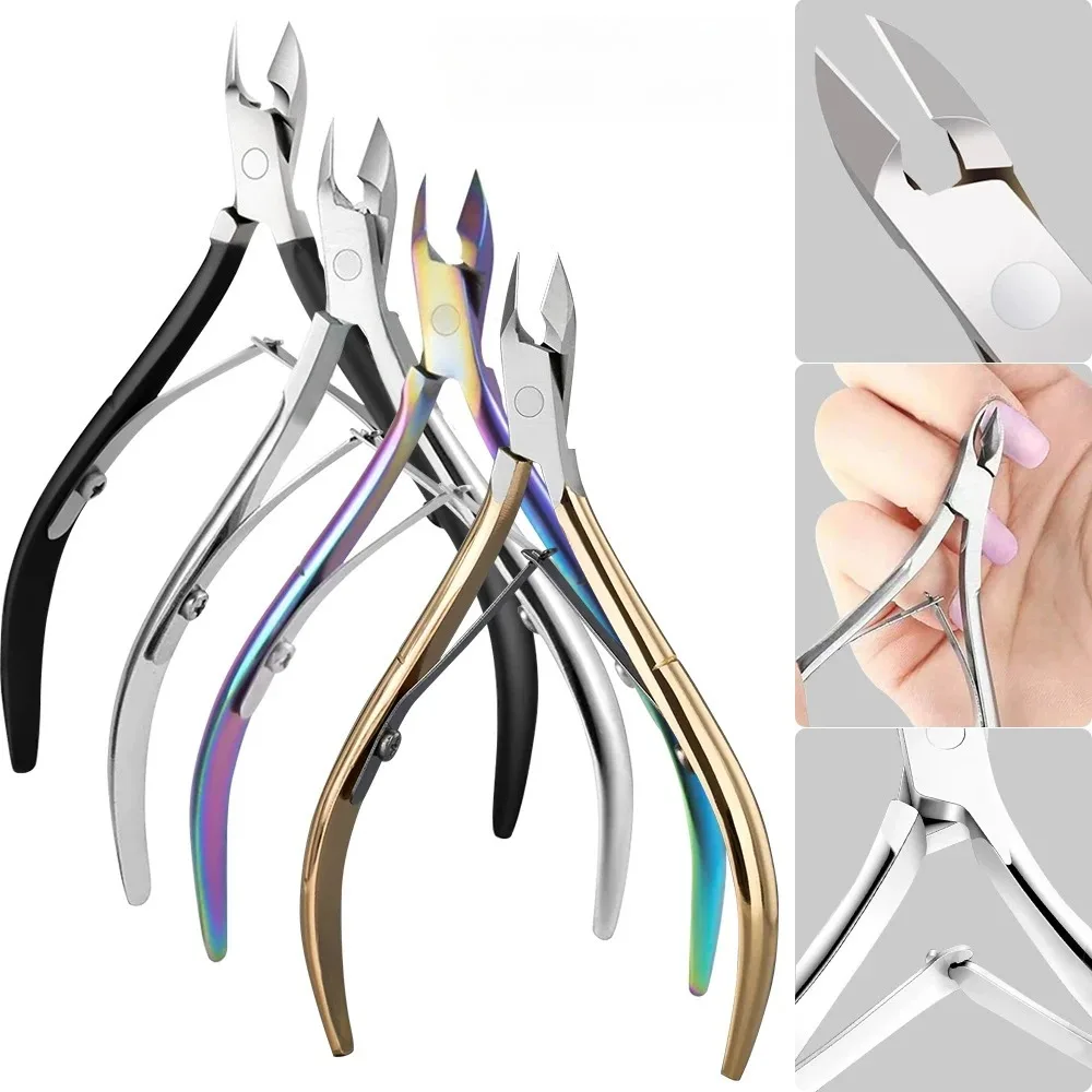 Professional Toenail Ingrown Nail Art Cuticle Nipper Clipper Manicure Scissor Stainless Steel Plier Dead Skin Remover Tools