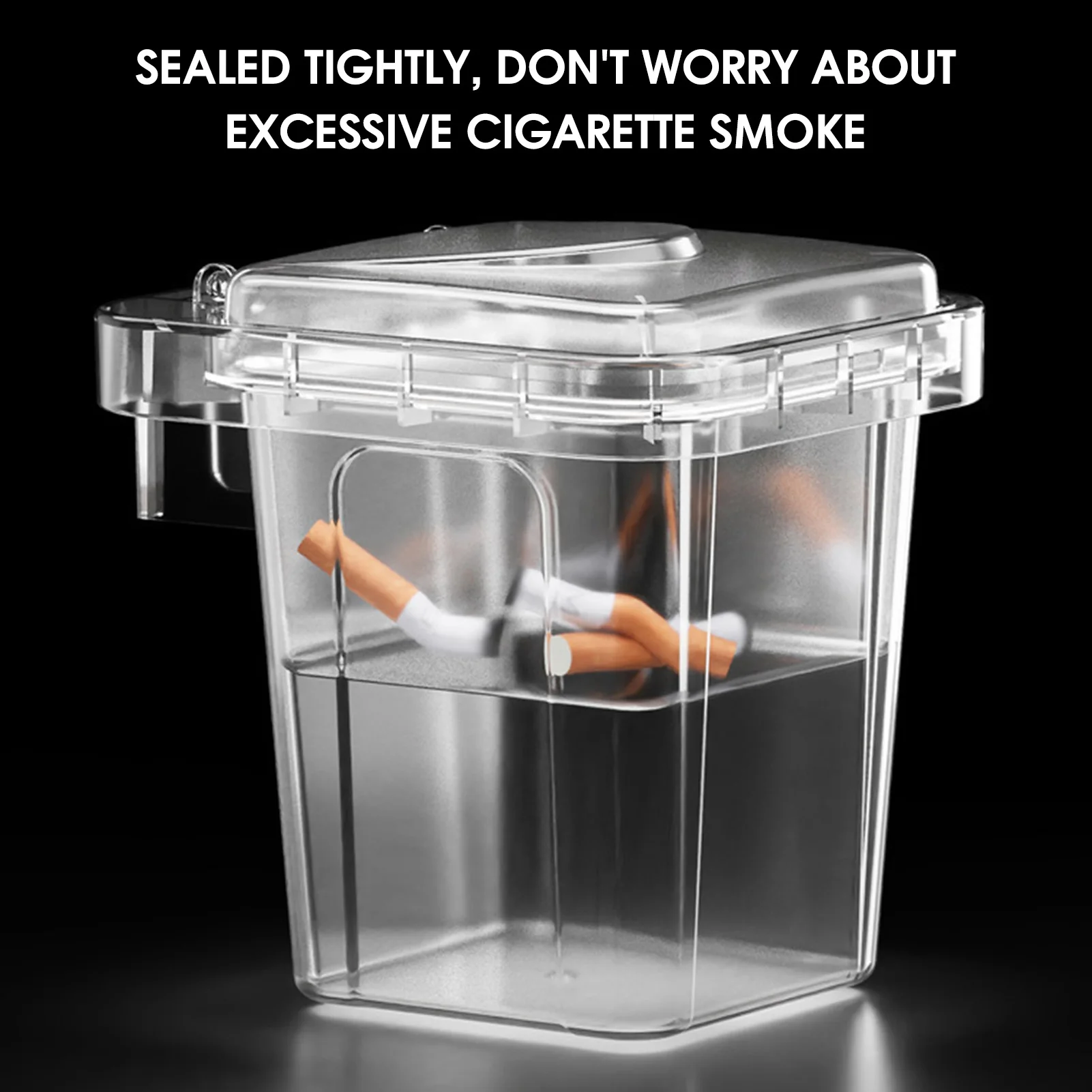 

Wall Mounted Ashtray Creative Trash Can Shape With Built-in Metal Compartment Ashtray For Living Room Bathroom Garbage Can