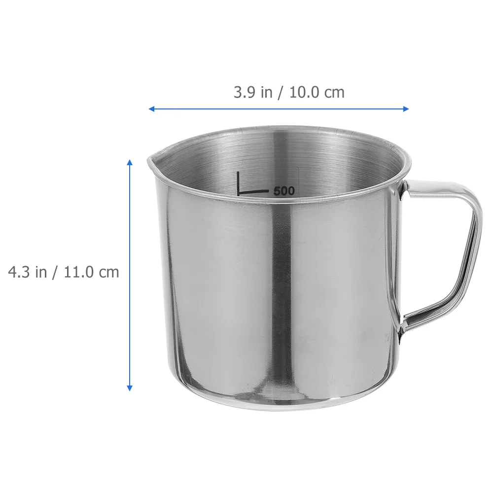 Aço inoxidável Experimental Measuring Cup, Laboratory Scale Tool Cups, Espresso, Copo com garrafa de água, Cafeteira