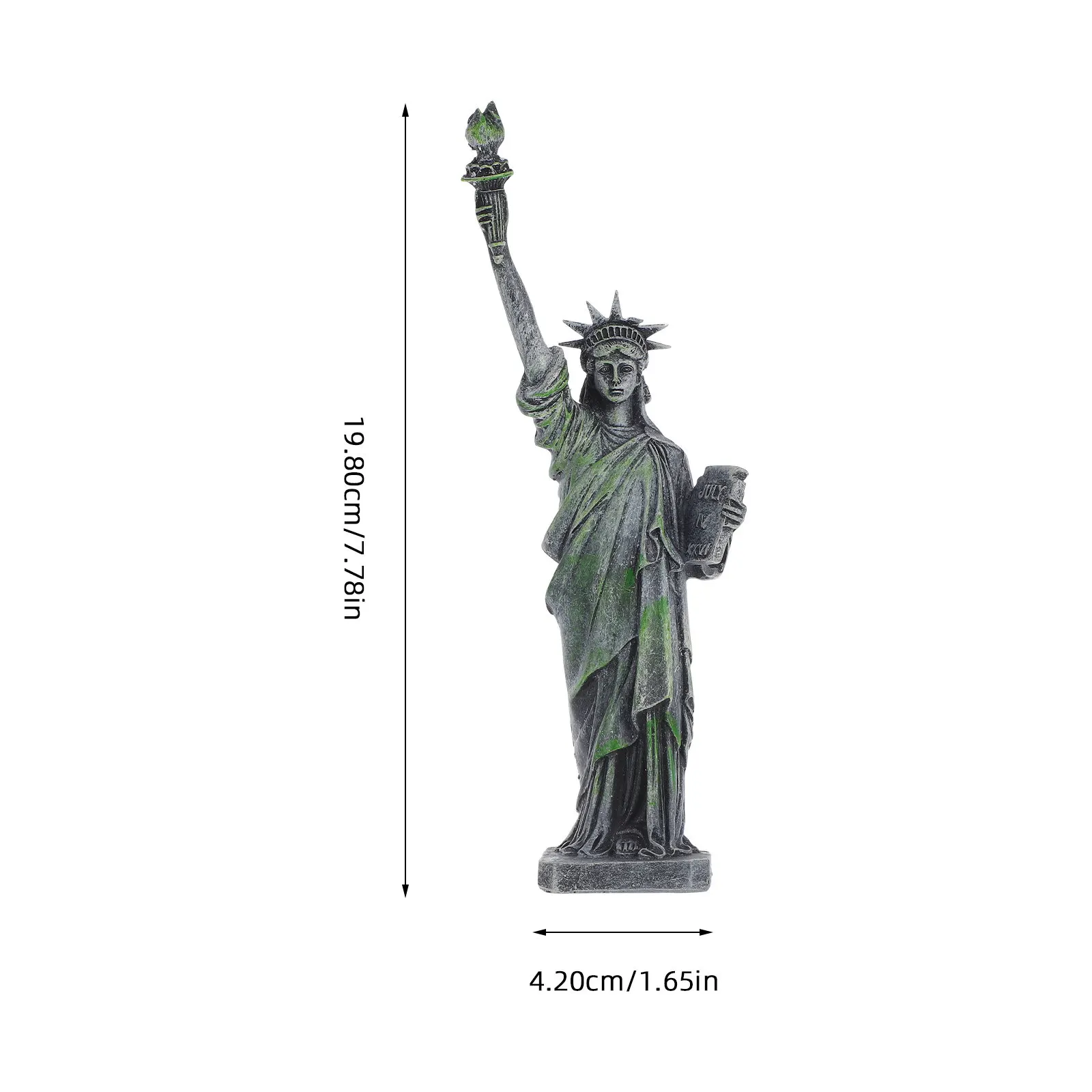 Detailed Resin Statue of Liberty Decor Piece for Workspace Aquarium Mini Garden Usa Souvenir New York City Centerpiece Freedom
