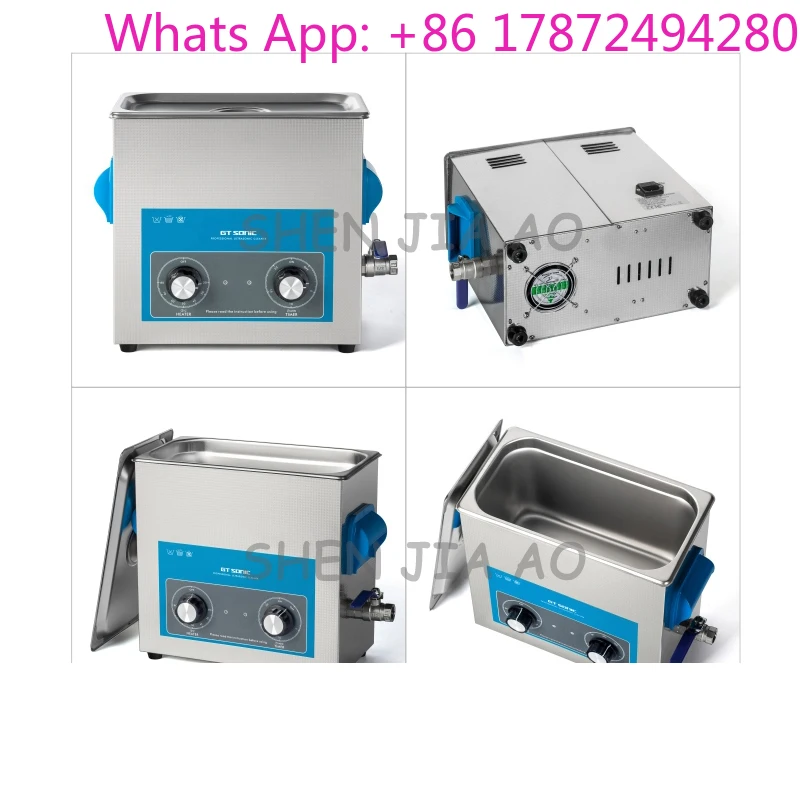6L Ultrasonic Cleaning Machine  Glasses Dental Watch Automatic Heating Function Parts Ultrasonic Cleaner 110/220V