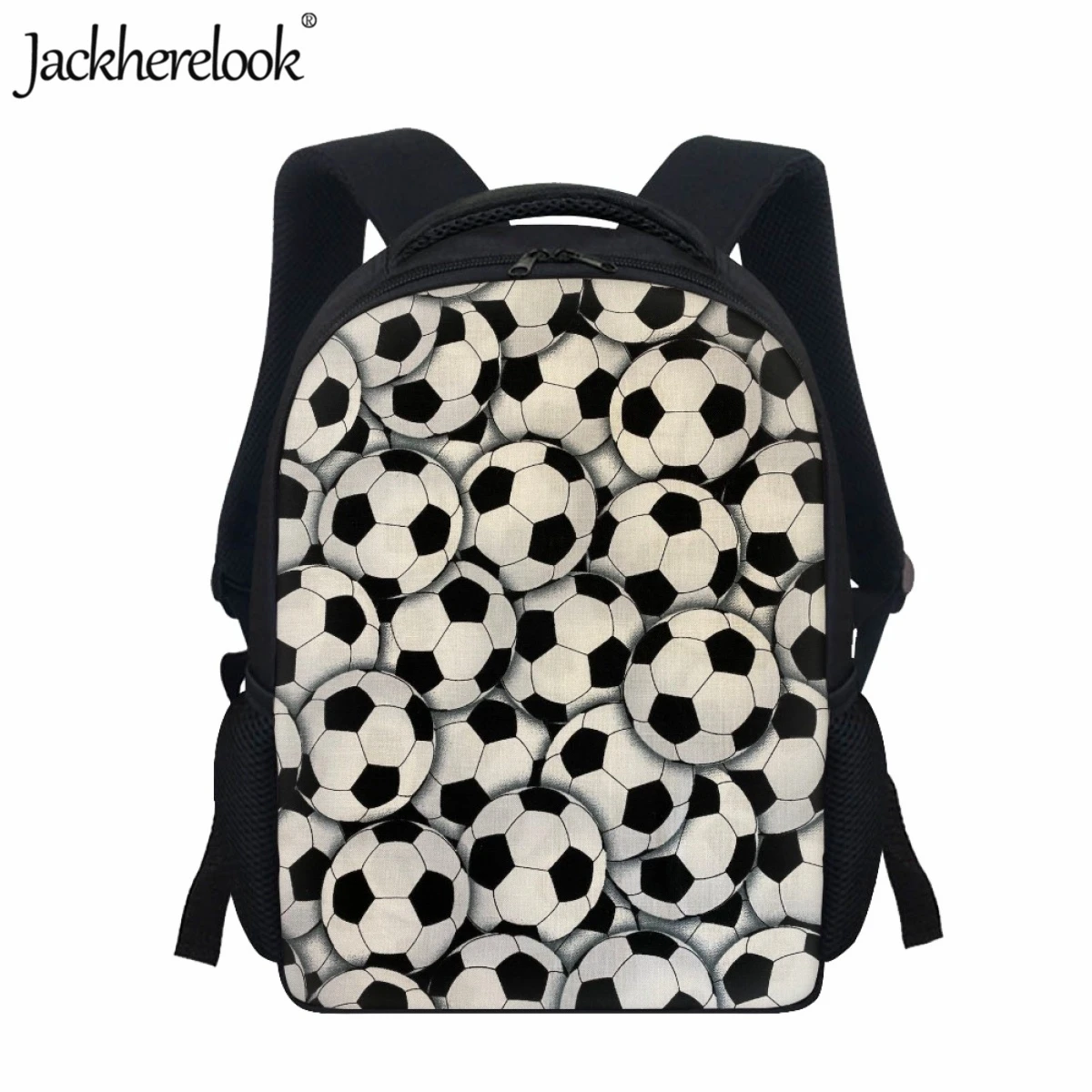 

Jackherelook Fashion Kids School Bag Cartoon Football Print Backpack Practical Travel Book Bags for Kindergarten Boys Knapsack