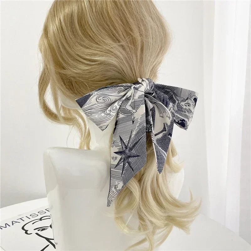 Popular Letter Print Long Scarf for Women Hair Scarf Hair Accessories Women\'s Scarf Платок На Голову