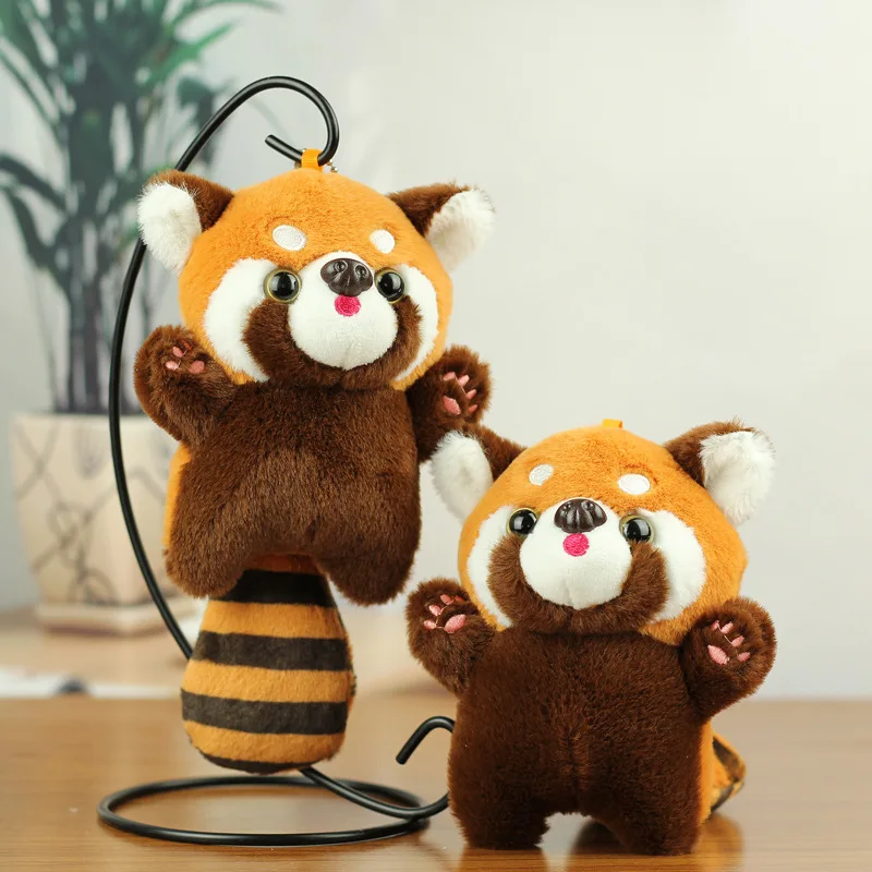 

Kawaii Raccoon Plush Keychain Cute Little Panda Plush Doll Backpack Pendant Raccoon Stuffed Toy Ornaments Girl Christmas Gift