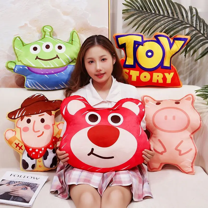 Disney Stuffed Anime Toy Story Back Cushion Sofa Bed Throw Pillow Woody Buzz Lightyear Cuddly Pillow Home Decor Kid Gift