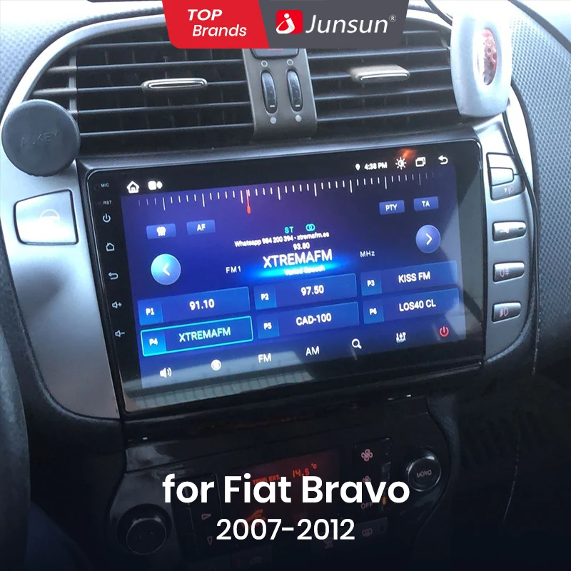 Junsun V1 Radio for Fiat Bravo 2007 2008 2009 2010 2011 2012 multimedia intelligent systems GPS WiFi BT FM IPS RDS 4G