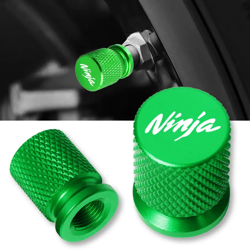 2 قطعة لكاواساكي نينجا 250 300 400 650 1000SX H2 دراجة نارية الإطارات صمام منفذ الهواء الجذعية غطاء غطاء التوصيل CNC الألومنيوم الملحقات #2