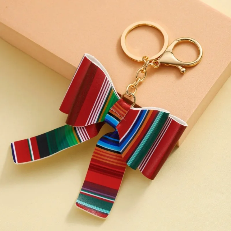 2PCS Random Fashion Keychain Butterfly Bows Key Ring for Women Girls Handbag Accessorie Car Keys
