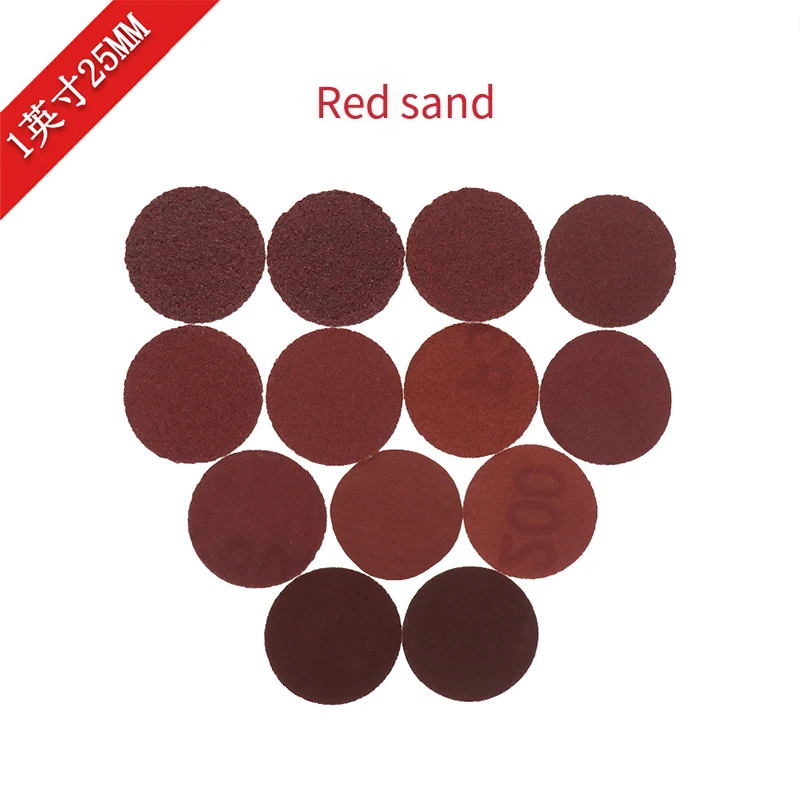 

1"25mm - 5"125mm Red/White Flocking Disc Sandpaper Mirror Grinding And Polishing Sandpaper 40 to 2000 Grit