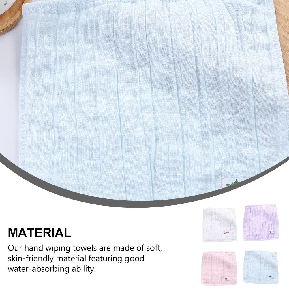 

4Pcs Cotton Gauze Handkerchief Kids Face Wiping Towels Soft Water Absorbing Breathable Washcloths for Babies Baby Towel