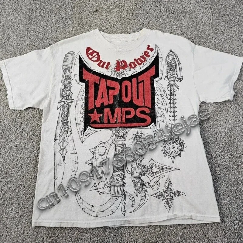 

gothic summer new tapout tshirt women 3D printed short-sleeved y2k punk round neck retro casual niche t-shirt men women clothing