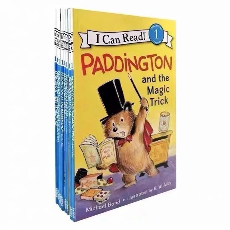 

8 Books/Set English Picture Book I Can Read Paddington Cartoon Storybook Kids Early Education Children's Learning Book Add Audio