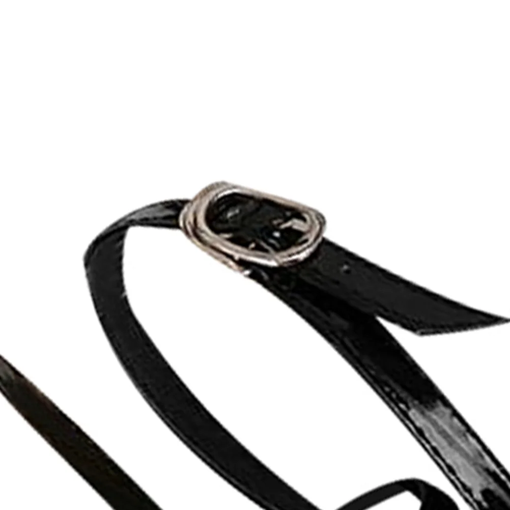 

Women Detachable Black High Heels Shoe Straps PU Adjustable Buckle Flexible Replacement Accessories Shoe Straps