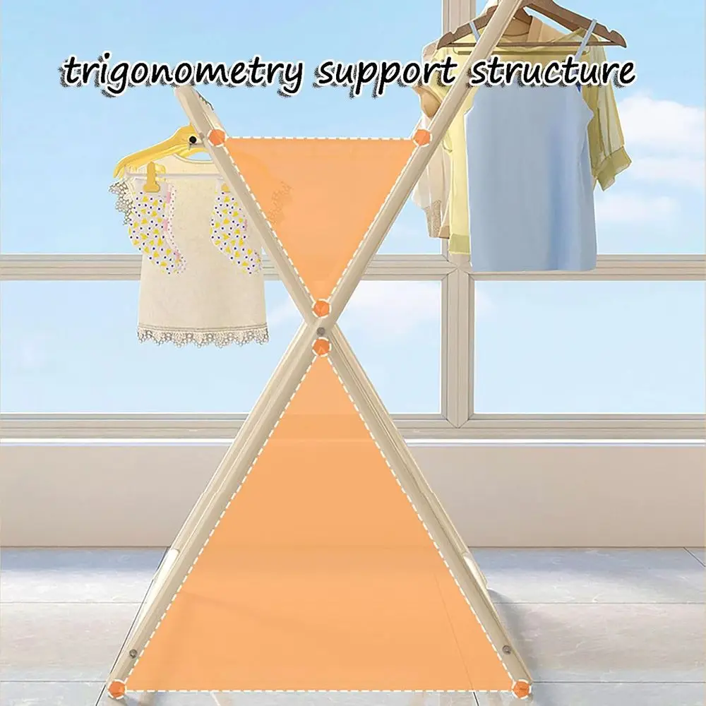 Adjustable Folding Clothes Drying Rack with Storage, Compact Design for Indoor/Outdoor Use (White)