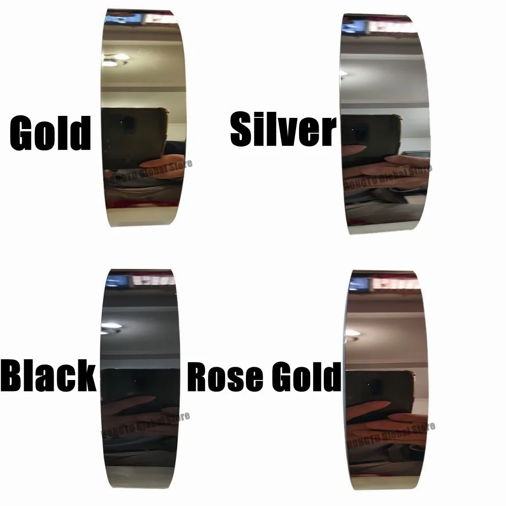 1 Roll Wall Sticker Edge Strips Decorative Living Room Stainless Steel Background Wall Tile Strip Edge Trim for Ceiling Edging