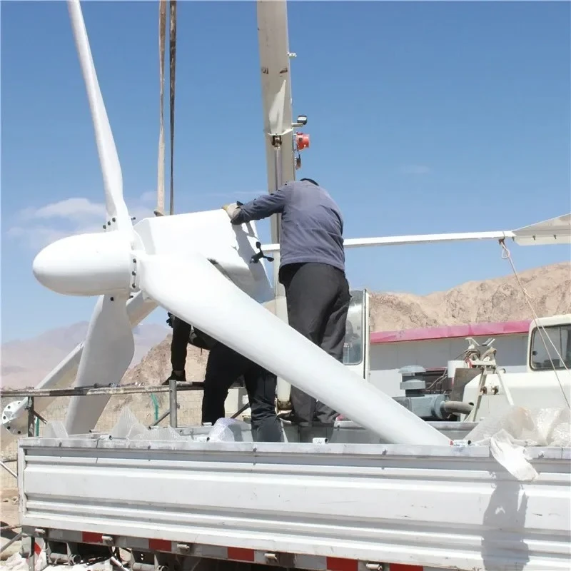 

Horizontal Powerful 1000W 2000W 3000W 5Kw High Rated Power Wind Turbine 48v 110V 220V for Power Generation System