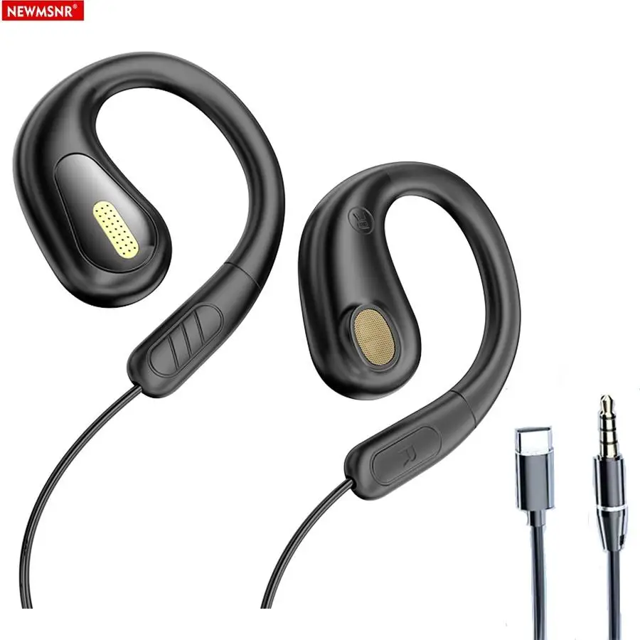 YX2 Clip-on Bedrade Controle Type C & 3.5mm Hoofdtelefoon 9D Surround Sound Bass Oordopjes Sport Gaming Headset ENC Oortelefoon Voor Samsung - afbeelding 2