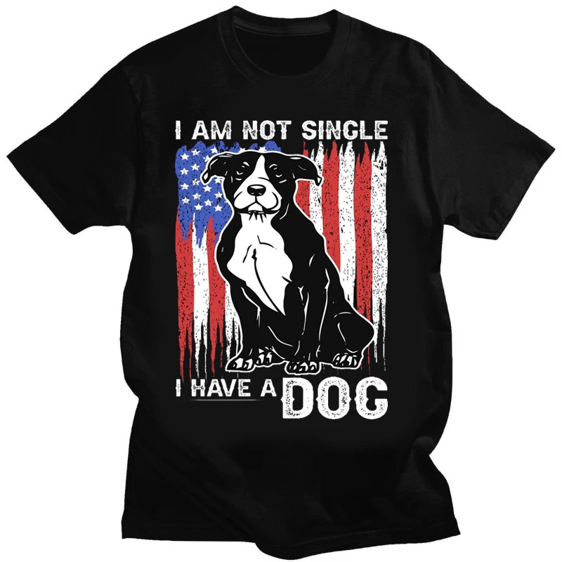 I Have A Dog The Old Glory T-shirt Funny Animal Dogs Graphic T-shirts Women Men Clothing Tees Tops Camisas