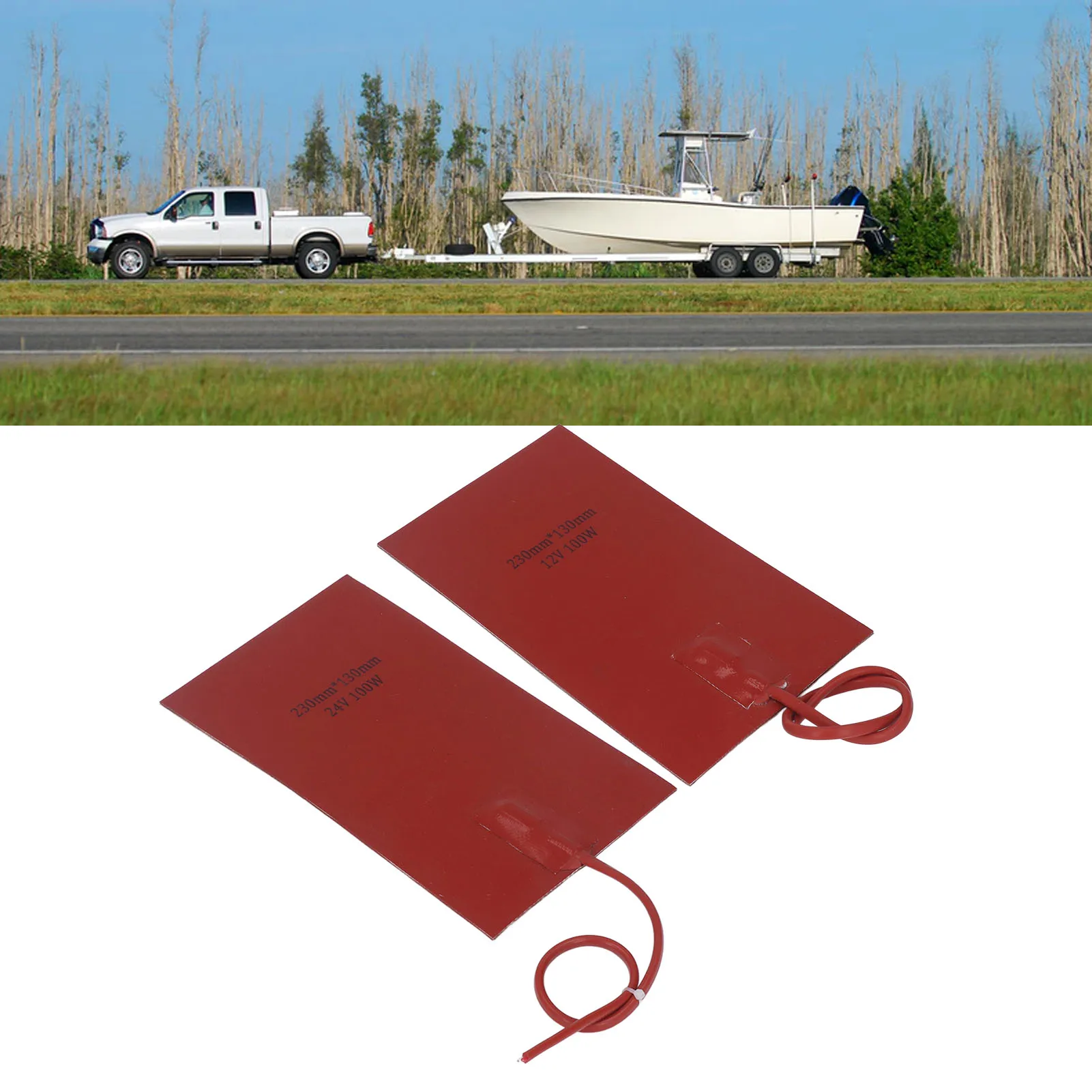 Топливная грелка 100 Вт, 230 мм, длина 130 мм, ширина, быстрый нагрев, водонепроницаемая силиконовая грелка, топливная грелка