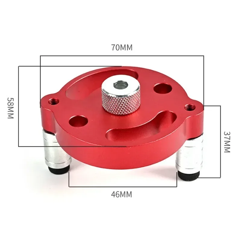 Handheld drilling guide self centering pin fixture for positioning tool of straight hole wooden punching machine