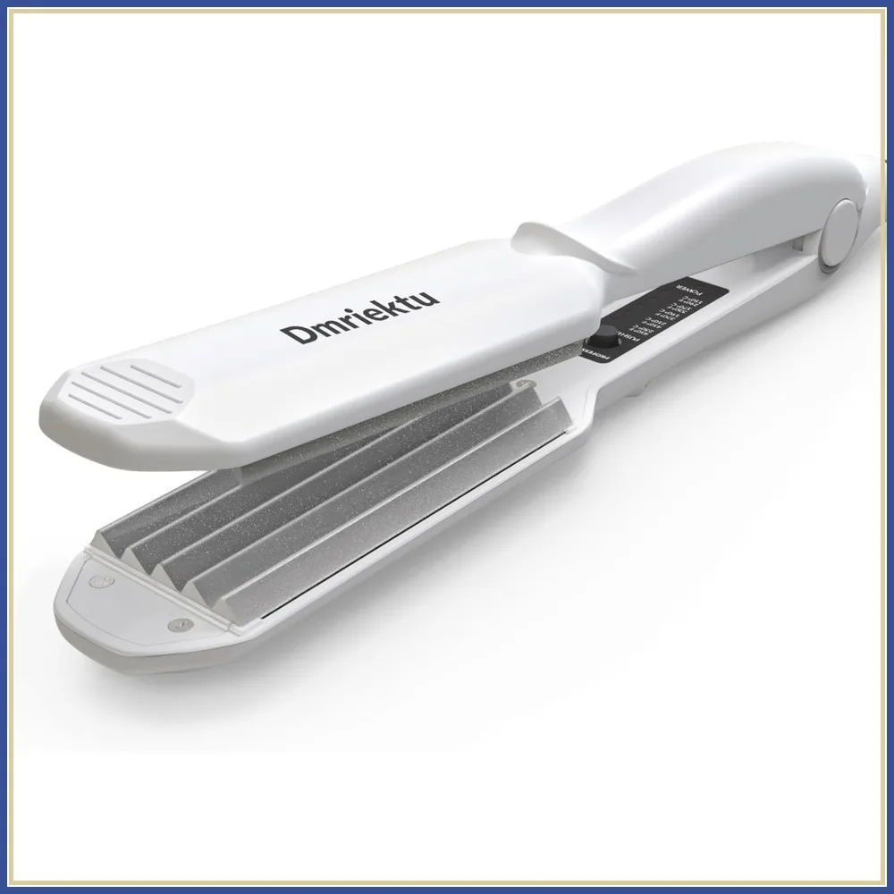 

Crimping Iron for Volumizing Fluffy Hairstyle, Adjustable Temp Dual Voltage Auto Off