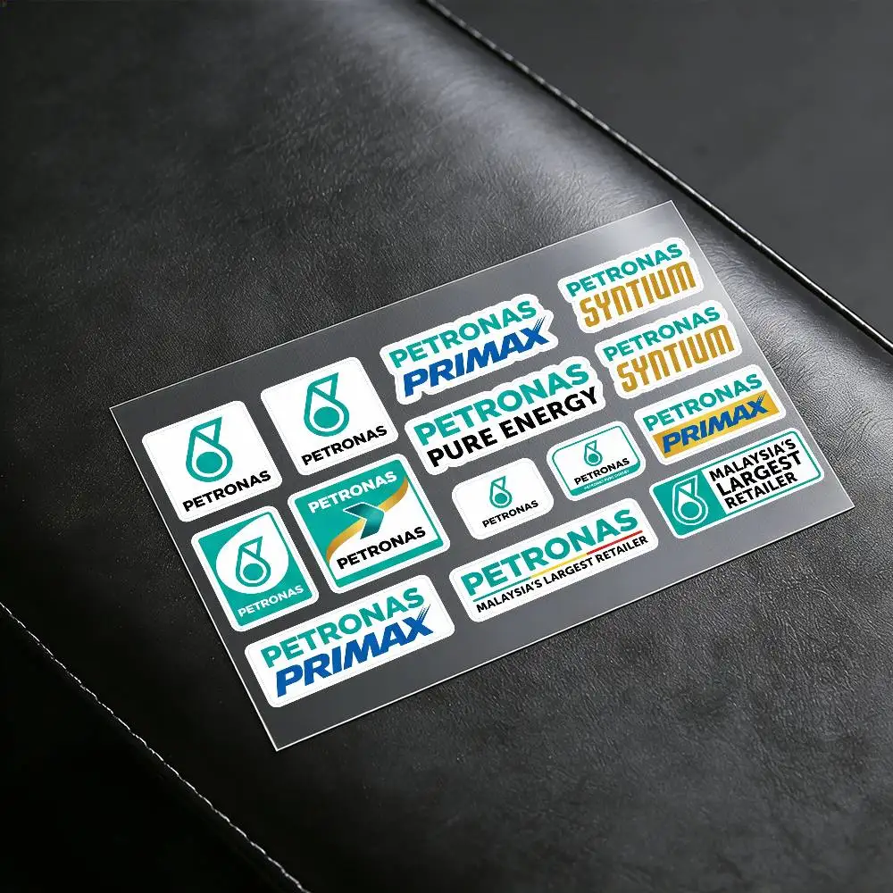 For PETRONAS Motorcycle Reflective Stickers Waterproof Decals For Helmet Scooter Fuel Tank Toolbox Racing