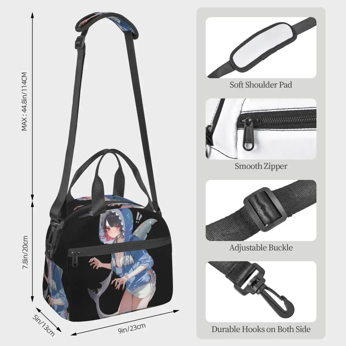 Ellen Joe Zenless Zone Zero Insulated Lunch Bag for Kids School Cooler Thermal Box Tote Portable Lunch Boxes