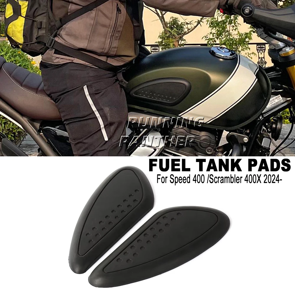 Motorcycle New Rubber Fuel Tank Sticker Pad Anti Slip Traction Decal Kit For Speed SPEED 400 For Scrambler 400X 2024 2025