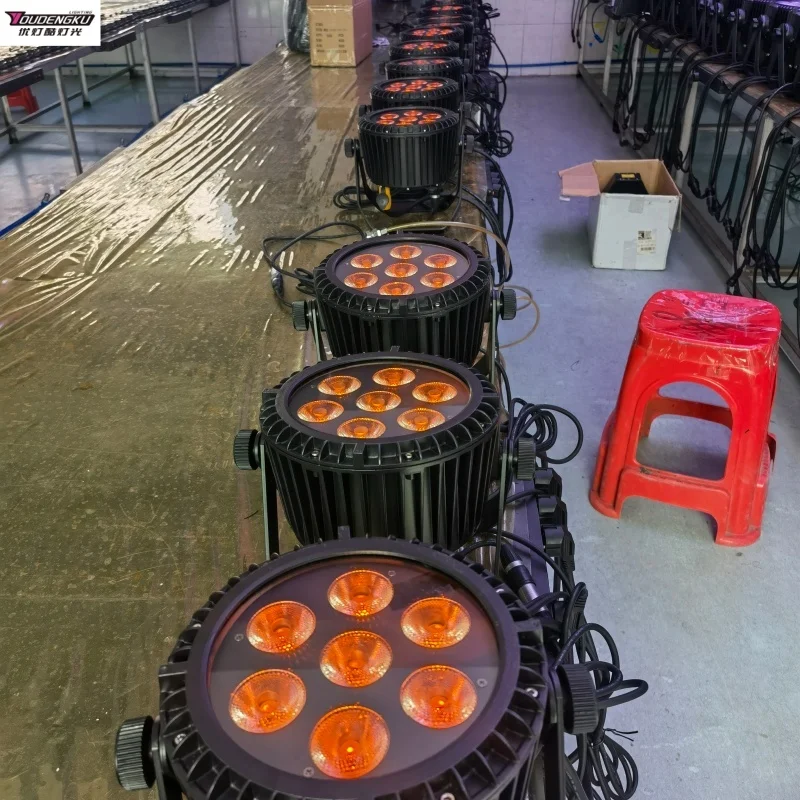 

4 шт. Наружное освещение для мероприятий 7x15 Вт 5 в 1 Par 64 Rgbwa Ip 65 Led Par Light