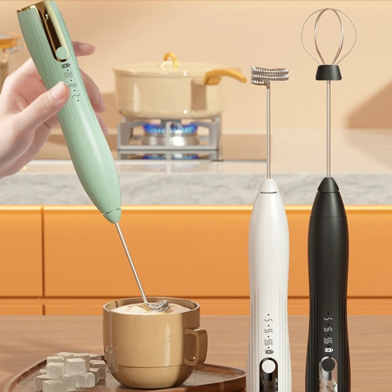 

Rechargeable Milk Frothers Portable Handheld Drink Mixers Easy to Clean Electric Coffee Frothing Wands Whisk Kitchen Gadget Home