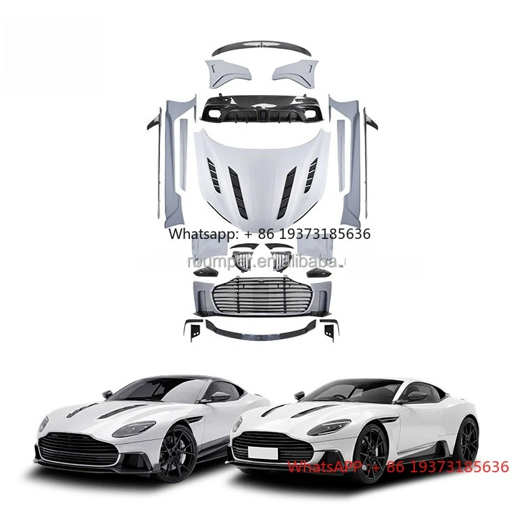 Car Parts Body Kit for Aston Martin DB11 M Style Carbon Fiber Front Rear Car Bumper Spoiler Side Skirt Mirror Cover Hood Bodykit