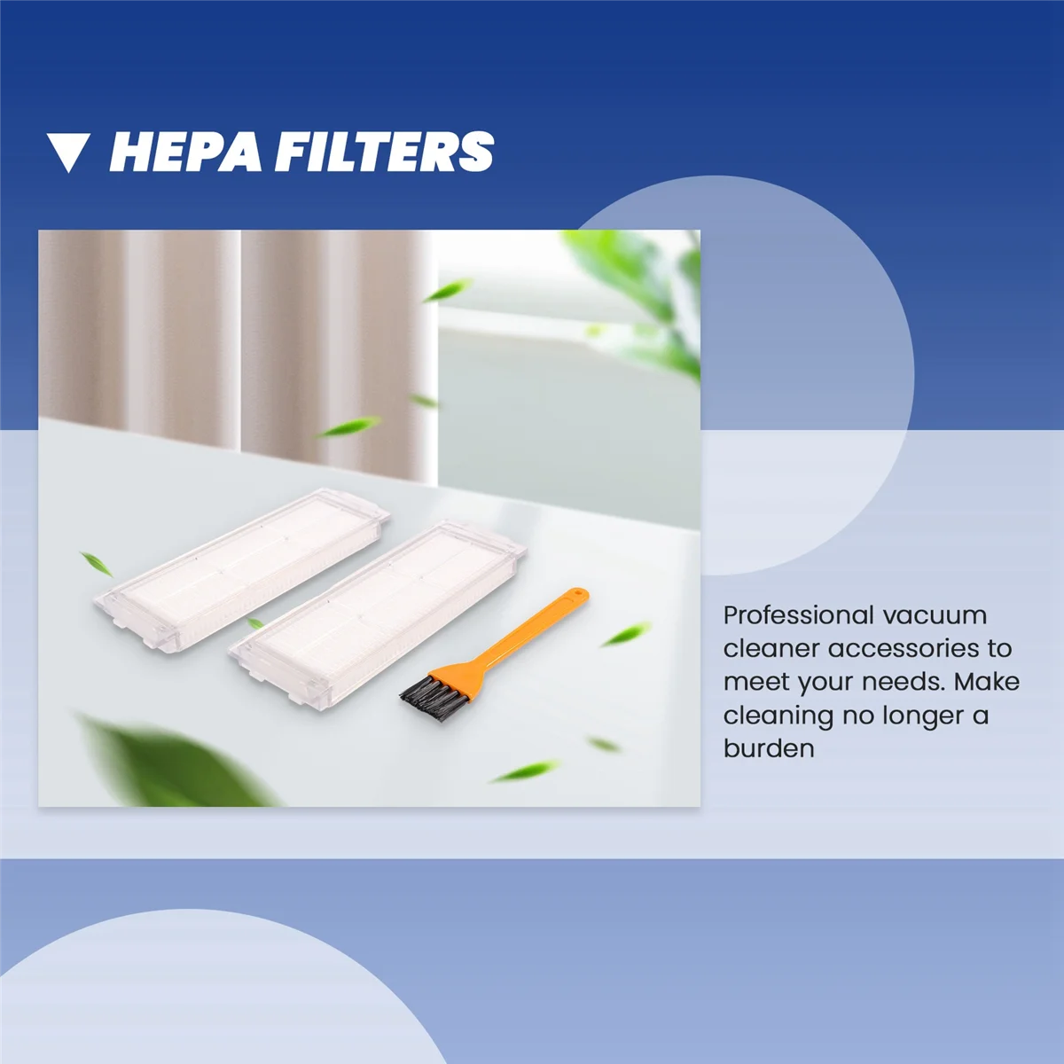 ยอดนิยม HEPA Filter สําหรับ Xiao mi mi Robot Vacuum Mop Pro STYJ02YM สําหรับ Viomi V2 PRO V-RVCLM21B อะไหล่เครื่องดูดฝุ่น