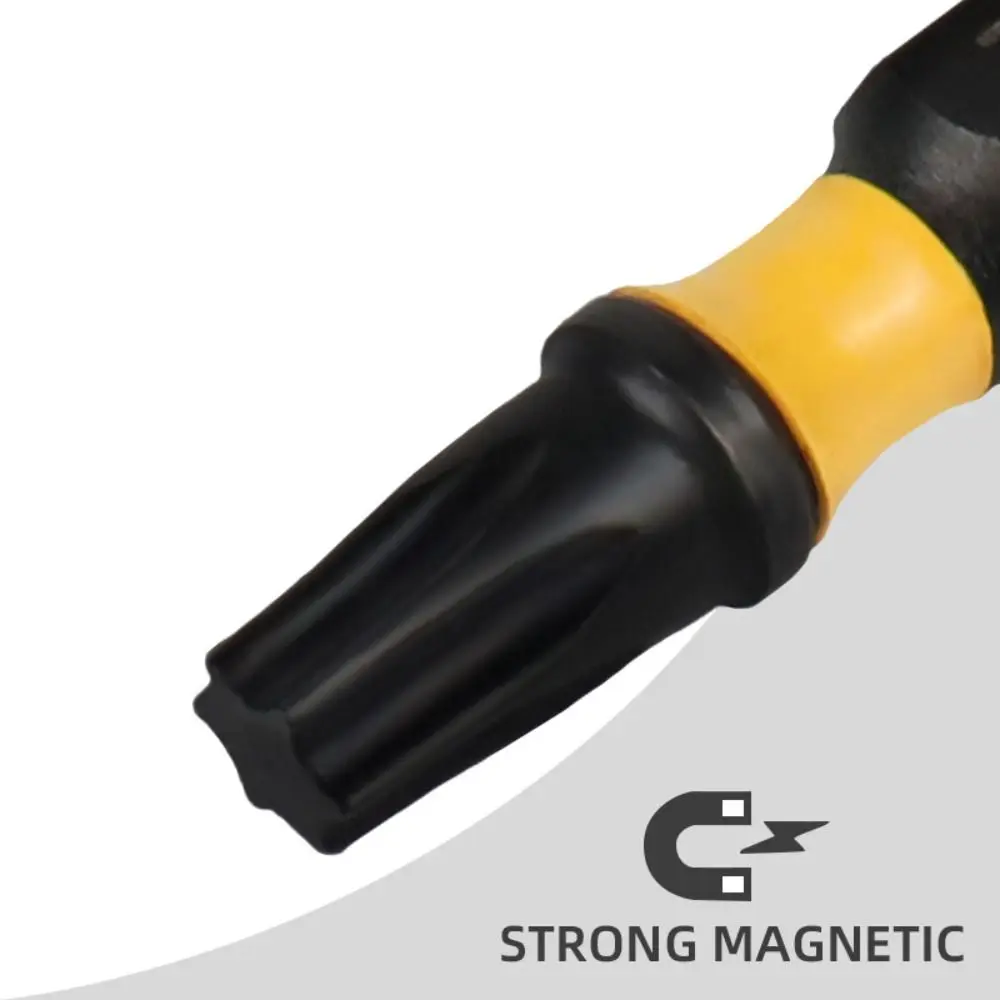 

20 PCS Electric Torx T25 Impact Power Bit High Hardness Strong Magnetic Impact Driver Batch Head Yellow Magnetic Torx Head Screw
