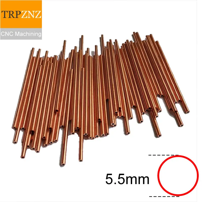 

T2 copper pipe tube outer diameter 5.5mm wall thickness 0.25mm 0.5mm 1mm inner 5mm 4.5mm 3.5mm Capillary Hollow copper tube