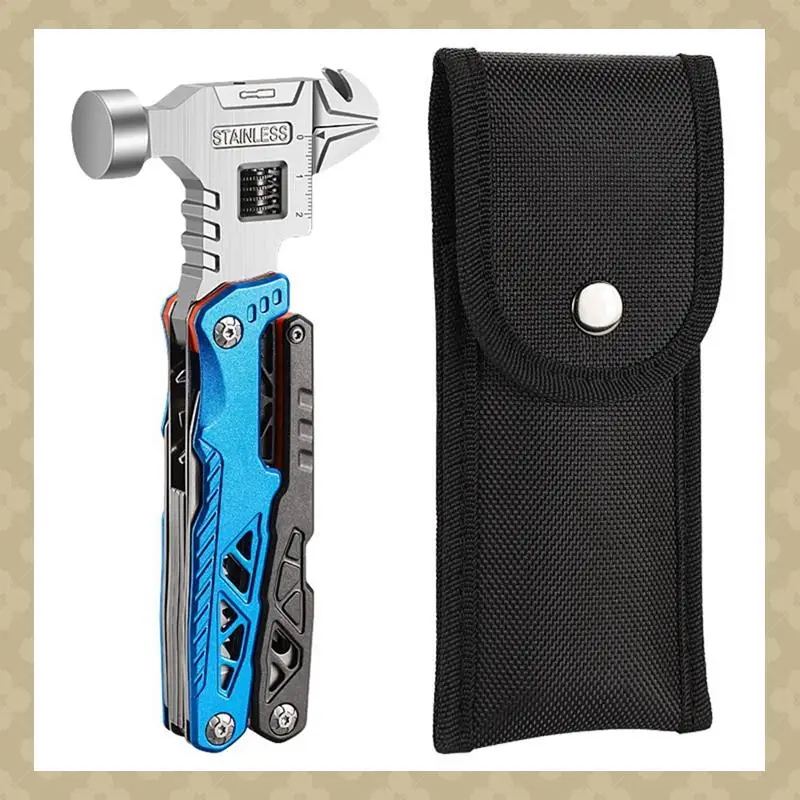 

AB45 Многофункциональный молоток с круглой головкой, складной молоток для гвоздей, плоскогубцы, комбинированный интегрированный инструмент, монтируемый на транспортном средстве, молоток