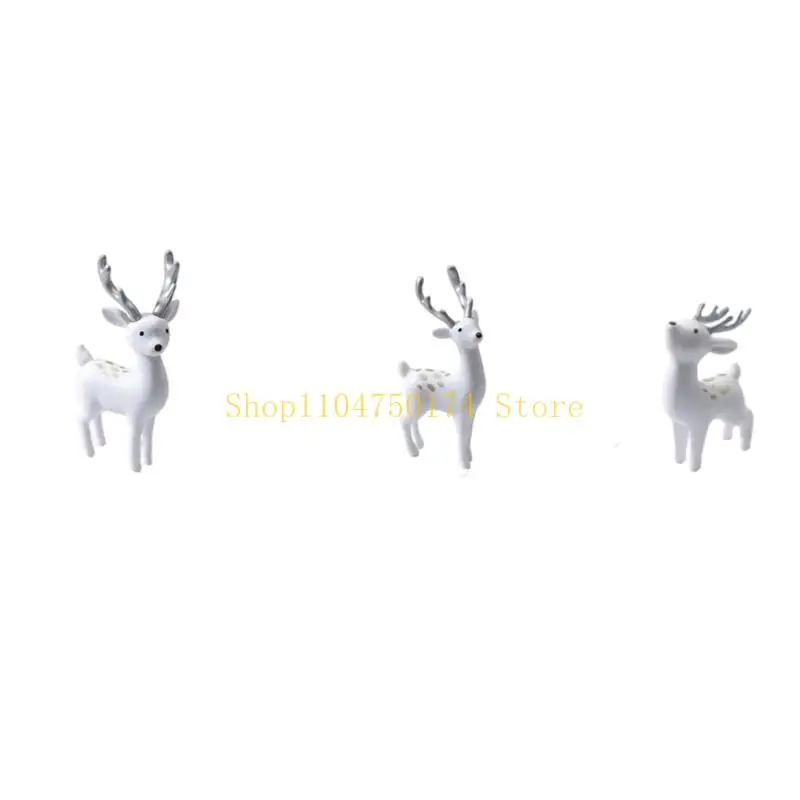 Christmas Mini Deer Set for Winter Village Displays and Shelf Arrangements Top Sale