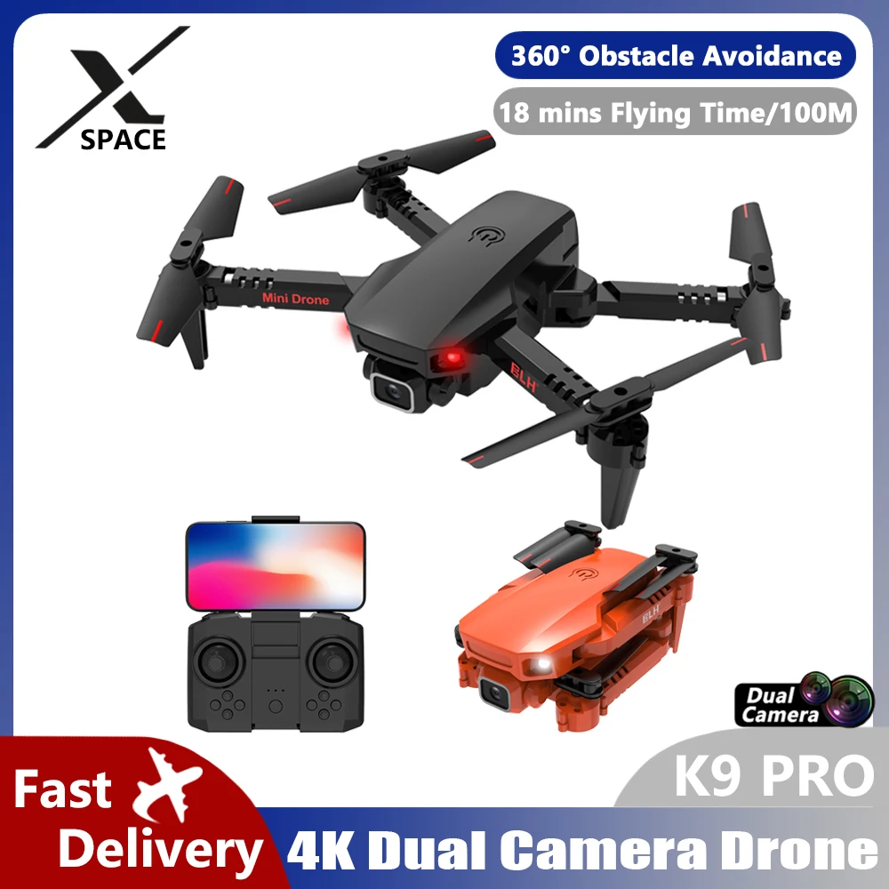 New K9 Pro RC Drone 4K Professinal Wide Angle Optical Flow Localization Four-way Obstacle Avoidance Quadcopter with Camera Z908