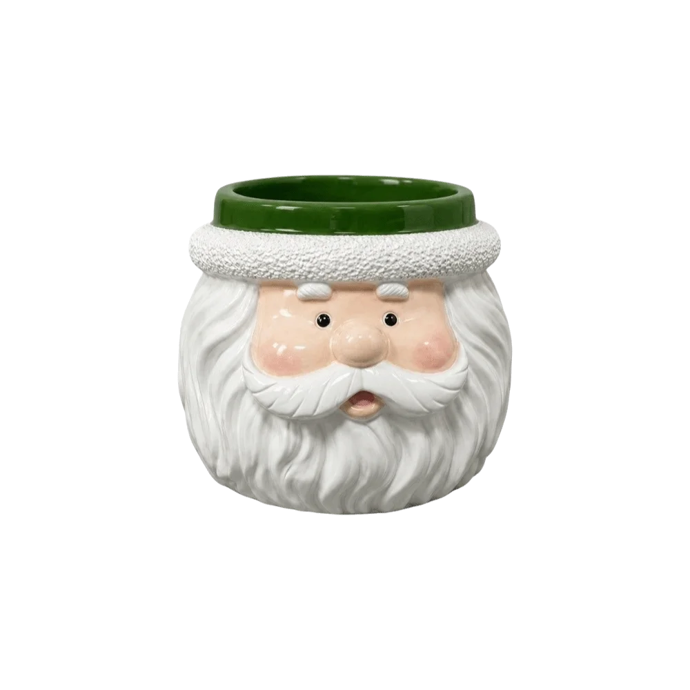 Home Decor Cartoon Santa Claus Flower Pot Holiday Resin Christmas Ornaments Pencil Holder Storage Succulents Flowerpot Desk