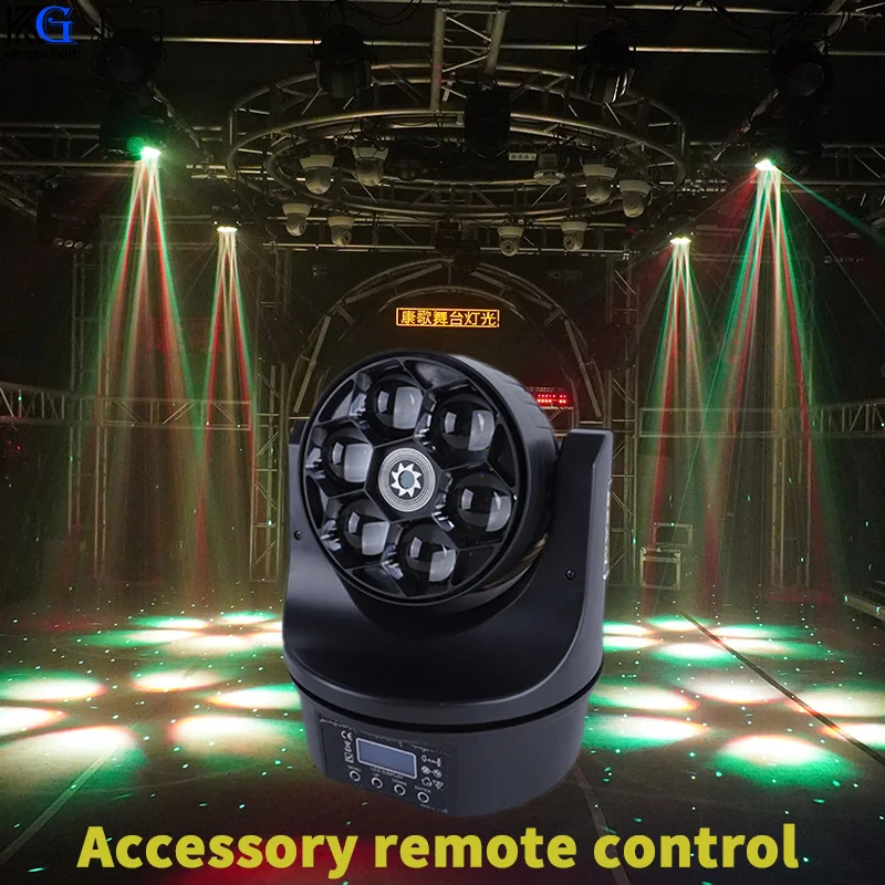 6x15W RGBW Moving Head Laser Light Led 4in1 Bee Eyes Stage Wash Beam Lights 18/29 Channels Moving Effect for DJ Disco Party