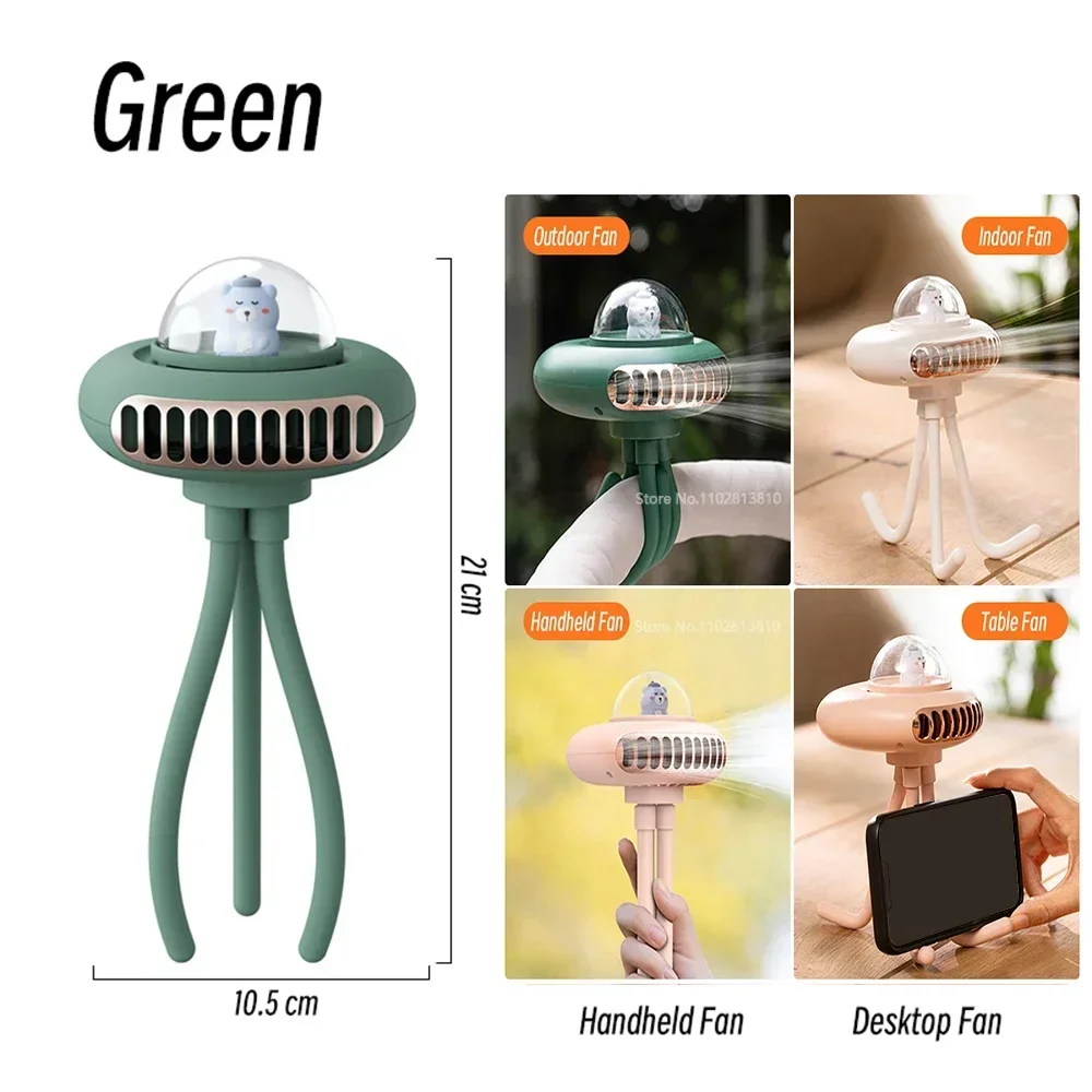 Ventilador de cochecito de bebé con USB, Enfriador de aire eléctrico inalámbrico, batería de 2000mAh, portátil, sin aspas, recargable, Mini